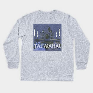 Taj Mahal  the wonder Kids Long Sleeve T-Shirt